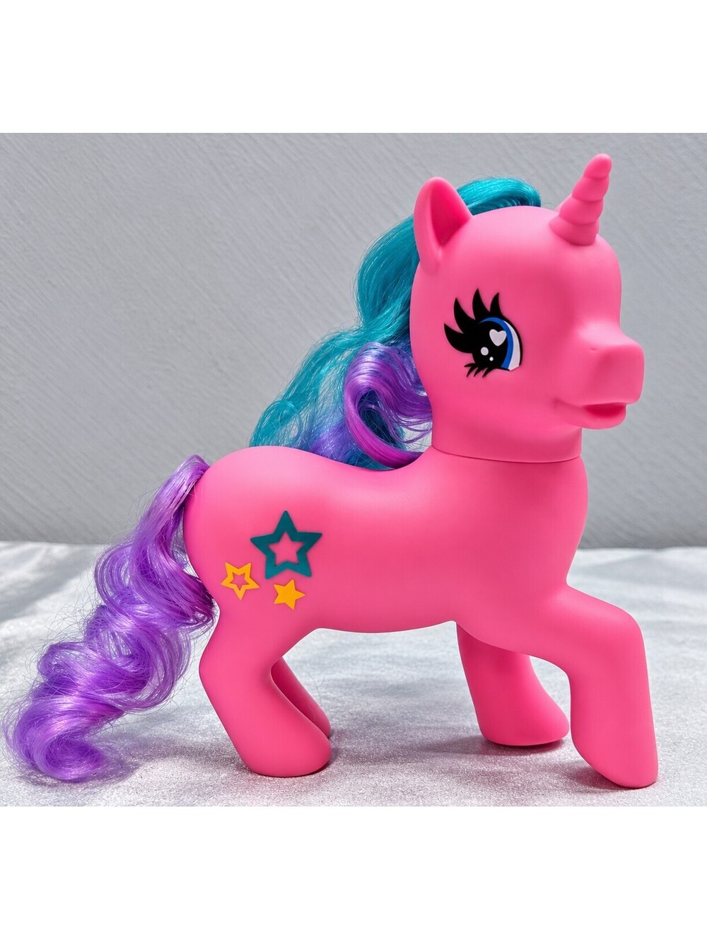 Gi-Go Wonder Pony Land Pink Unicorn L-16-B1 Aqua Purple Hair Fakie Pony